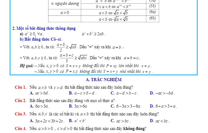 Đề cương ôn thi học kỳ 2 Toán 10 Đặng Ngọc Hiền