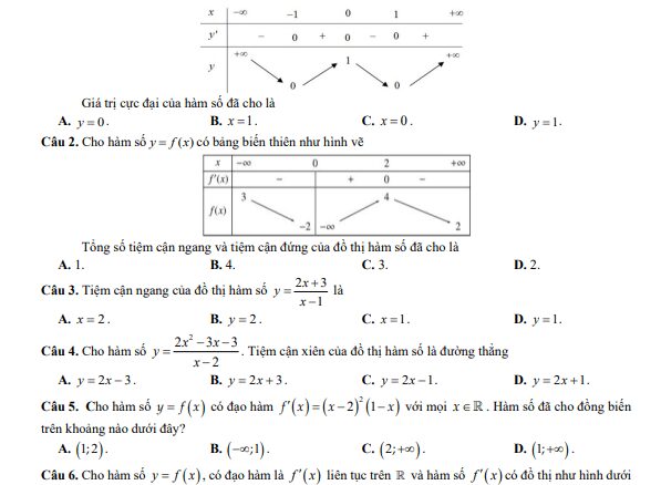 Đề giữa học kỳ 1 Toán 12 năm 2024 2025 trường THPT Ea Rốk Đắk Lắk