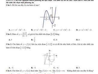 Đề giữa kì 1 Toán 12 năm 2024 2025 trường THPT Bắc Yên Thành Nghệ An