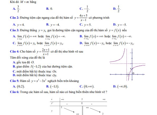 Đề giữa kì 1 Toán 12 năm 2024 2025 trường THPT Trần Hưng Đạo Nam Định