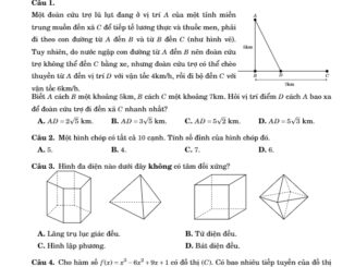 Đề khảo sát chất lượng tháng 10 năm 2017 bài thi Toán 12 trường THPT Quế Võ số 2 Bắc Ninh