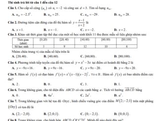 Đề khảo sát lần 1 Toán 12 năm 2024 2025 trường THPT Văn Giang Hưng Yên