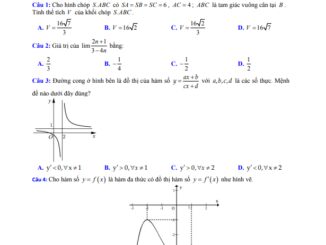 Đề khảo sát Toán 12 lần 1 năm 2021 2022 trường THPT Tam Dương 2 Vĩnh Phúc