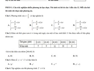 Đề khảo sát Toán 12 năm 2024 2025 trường THPT Tiên Du 1 Bắc Ninh