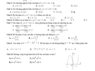 Đề kiểm định chất lượng Toán 12 năm học 2016 2017 trường Nguyễn Bỉnh Khiêm Bắc Giang lần 3