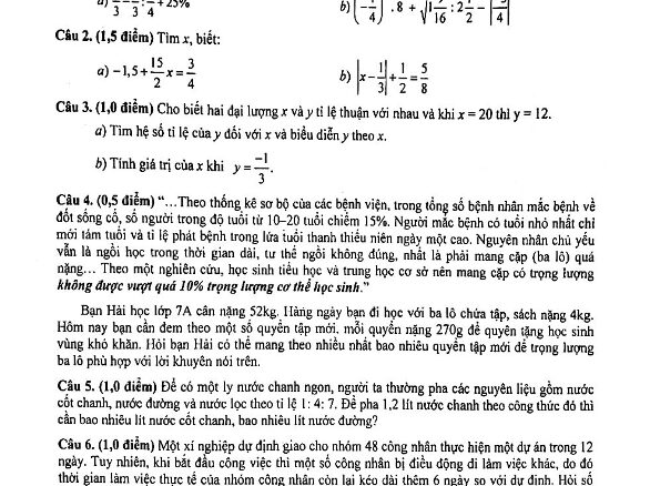 Đề kiểm tra học kỳ 1 Toán 7 năm 2019 2020 phòng GD&ĐT Quận 3 TP HCM THCS.TOANMATH.com