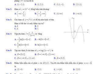 Đề kiểm tra khảo sát Toán 12 năm 2017 2018 trường Chu Văn An Hà Nội