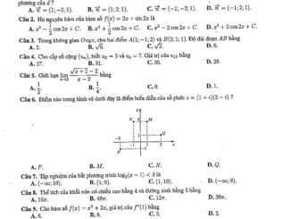 Đề kiểm tra kiến thức Toán 12 lần 1 năm 2018 trường THPT chuyên KHTN Hà Nội