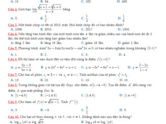 Đề kiểm tra kiến thức Toán 12 năm 2017 2018 trường THPT chuyên KHTN Hà Nội lần 3