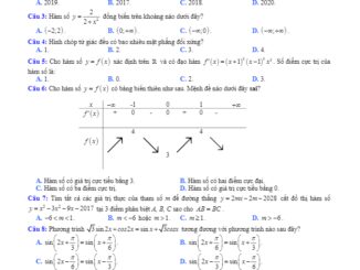 Đề KSCL lần 1 năm học 2017 2018 môn Toán 12 trường THPT Nguyễn Viết Xuân Vĩnh Phúc