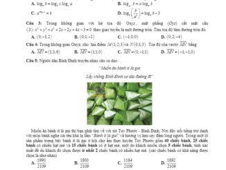 Đề KSCL Toán 12 năm 2018 trường THPT số 2 An Nhơn Bình Định lần 3
