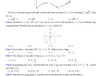 Đề KSCL Toán 12 thi tốt nghiệp THPT 2022 lần 2 trường THPT chuyên Vĩnh Phúc