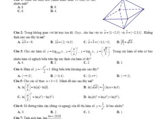 Đề KSCL Toán 12 THPT năm học 2017 2018 sở GD và ĐT Thanh Hóa