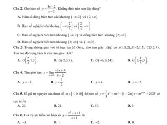 Đề minh họa chọn học sinh giỏi Toán 12 năm 2024 2025 sở GD&ĐT Vĩnh Phúc