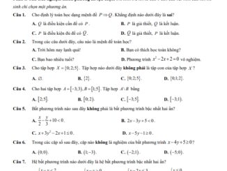 Đề minh họa giữa kỳ 1 Toán 10 năm 2024 2025 trường THPT Lương Ngọc Quyến Thái Nguyên