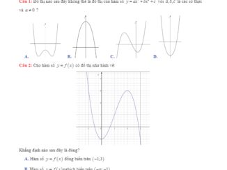 Đề thi chất lượng giữa học kỳ I năm học 2017 2018 môn Toán lớp 12 trường THPT Yên Hòa Hà Nội
