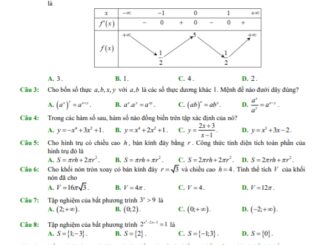 Đề thi chuyên đề Toán 12 lần 1 năm 2021 2022 trường chuyên Lương Văn Tụy Ninh Bình