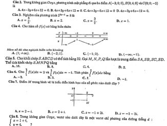 Đề thi công bằng Toán 12 lần 2 năm 2018 2019 trường chuyên KHTN Hà Nội