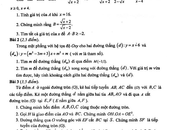 Đề thi HK1 Toán 9 năm 2019 2020 trường THPT chuyên Hà Nội Amsterdam THCS.TOANMATH.com