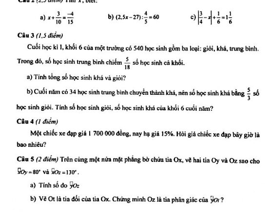 Đề thi HK2 Toán 6 năm học 2019 2020 trường THCS Quang Trung TP HCM THCS.TOANMATH.com