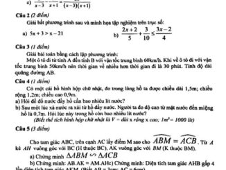 Đề thi HK2 Toán 8 năm học 2019 2020 trường THCS Quang Trung TP HCM THCS.TOANMATH.com