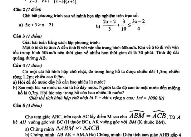 Đề thi HK2 Toán 8 năm học 2019 2020 trường THCS Quang Trung TP HCM THCS.TOANMATH.com