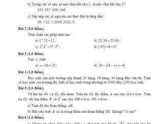 Đề thi học kì 1 Toán 6 năm 2019 2020 phòng GD&ĐT Phú Mỹ BR VT THCS.TOANMATH.com