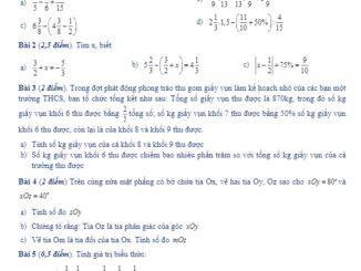 Đề thi học kì 2 Toán 6 năm học 2019 2020 trường THCS Giảng Võ Hà Nội THCS.TOANMATH.com