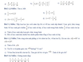 Đề thi học kì 2 Toán 6 năm học 2019 2020 trường THCS Nguyễn Công Trứ Hà Nội THCS.TOANMATH.com