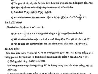 Đề thi học kỳ 2 Toán 7 năm 2019 2020 trường THPT chuyên Hà Nội Amsterdam THCS.TOANMATH.com