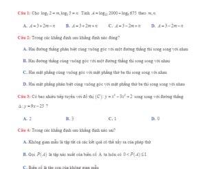 Đề thi thử THPT Quốc gia lần 1 năm học 2017 2018 môn Toán 12 trường THPT Hai Bà Trưng Vĩnh Phúc