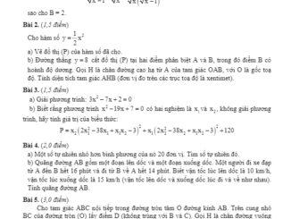 Đề tuyển sinh lớp 10 THPT môn Toán năm 2020 2021 sở GD&ĐT Đà Nẵng THCS.TOANMATH.com