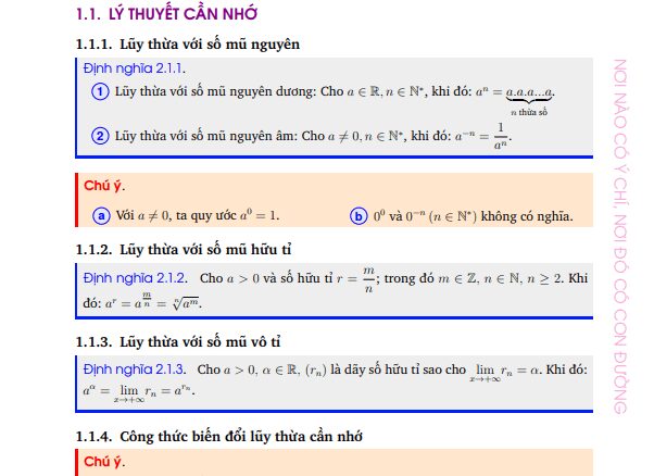 Hàm số lũy thừa, hàm số mũ và hàm số logarit Lê Quang Xe