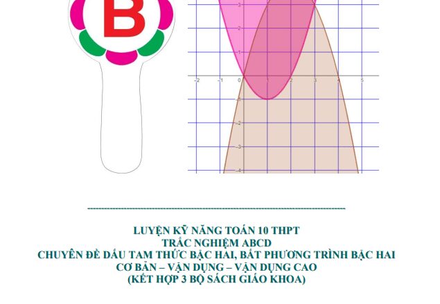 Luyện kỹ năng Toán 10 trắc nghiệm dấu tam thức bậc hai, bất phương trình bậc hai