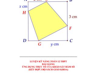 Luyện kỹ năng ứng dụng hàm số giải bài toán thực tế