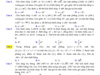 Một số bài toán cực trị hình học trong không gian