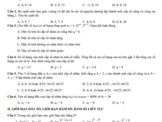 Nội dung ôn tập HK2 Toán 11 năm 2020 2021 trường THPT Trần Phú Hà Nội