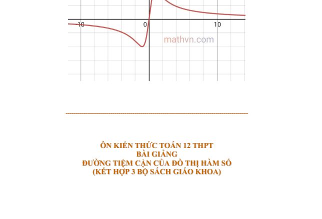 Ôn kiến thức, luyện kỹ năng bài giảng đường tiệm cận của đồ thị hàm số