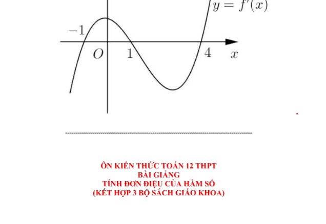 Ôn kiến thức, luyện kỹ năng bài giảng tính đơn điệu của hàm số