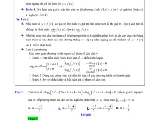 Phương trình lôgarit chứa tham số