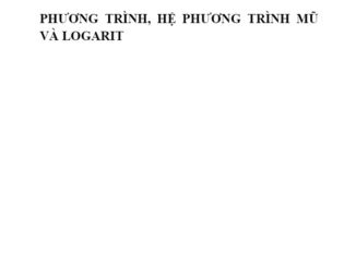 Phương trình Mũ và Logarit Đặng Thành Nam