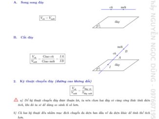 Sử dụng phương pháp tỉ số thể tích giải quyết bài toán thể tích khối đa diện Nguyễn Ngọc Dũng