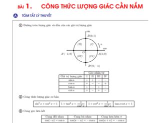 Tóm tắt lý thuyết và các dạng bài tập Toán 11 học kì 1 Nguyễn Quốc Dương