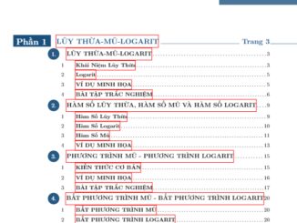 Tóm tắt lý thuyết và trắc nghiệm lũy thừa mũ logarit Nguyễn Hữu Nhanh Tiến