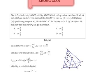 Tổng ôn chuyên đề cực trị hình học không gian Phạm Minh Tuấn