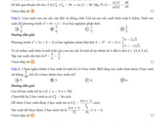 Tuyển tập 171 bài toán xác suất có đáp án và lời giải chi tiết