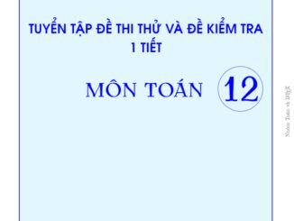 Tuyển tập đề thi thử và đề kiểm tra 1 tiết môn Toán 12 có đáp án (EX1 2019)